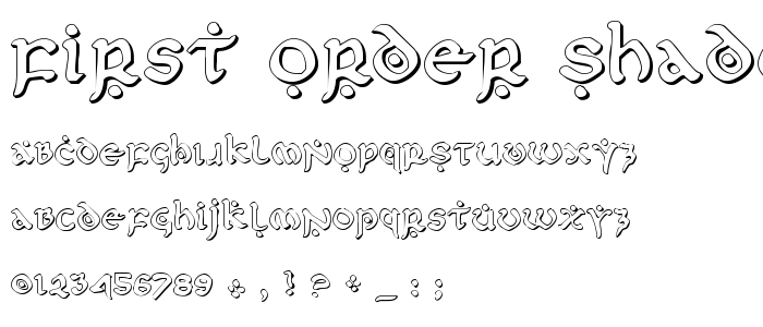 First Order Shadow font